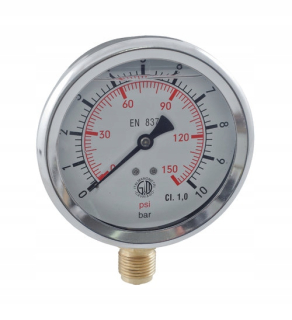 Nižší tlakový meradlo MG1-63 10 Bar vlákno 1/4 "