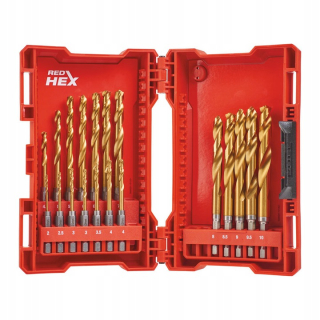 Vrták, zahlbovák - Milwaukee kovové vŕtačky Shockwave Red Hex 19el