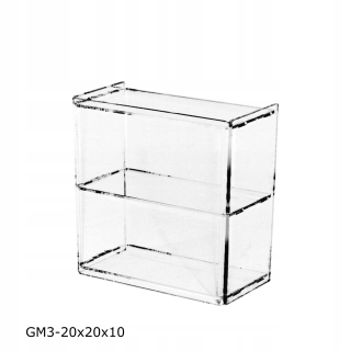 Mini stojatá tabuľka 20x20x10cm s plexisklom 3 mm knižnica