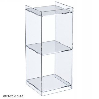 Mini stojace puzdro 25x10x10cm s plexisklom 3mm knižnice