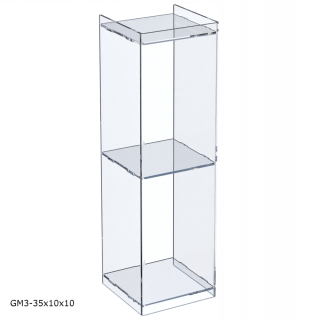 Mini stojaci displej 35x10x10cm s plexisklom 3mm knižnice