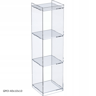 Mini stojatá tabuľka 40x10x10cm s plexisklom 3 mm knižnica