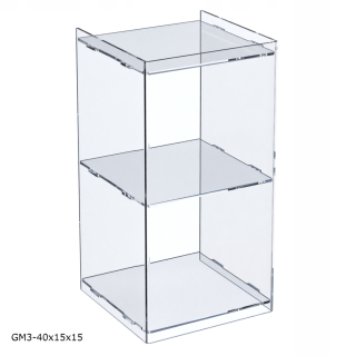 Mini stojaci displej 40x15x15cm s plexisklom 3mm knižnice