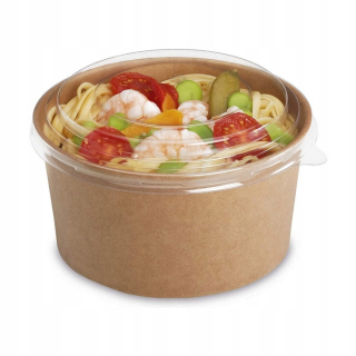 Boxy na jedlo a nápoje - Miska z kraftového papiera Potcart 184mm 850ml 50ks