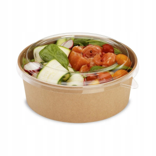 Boxy na jedlo a nápoje - Miska z kraftového papiera Potcart 184mm 1300ml 50ks