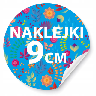 Etikety na mieru - NÁLEPKY S LOGOM, ŠTÍTKY NA BALENIA 9cm 100ks.