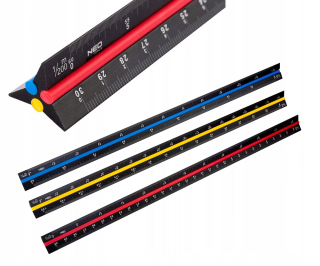 NEO 72-205 trojuholníkový pravítko 30 cm