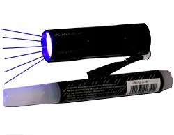 Tester bankoviek - Neviditeľné plsné -tip pero pisak UV tester UV baterka