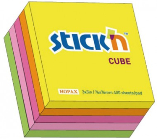 Self -Adhhesive Notes Stick'n 76x76 400 Mix N karty