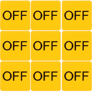 Nálepka na identifikáciu nálepky ON/OFF 20 PCS