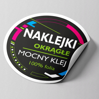 Samolepiace print etikety - Nálepky, okrúhle fóliové štítky 8 cm silné lepidlo