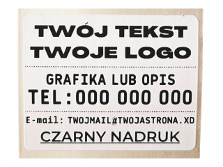 Samolepiace print etikety - STCKERS Graphics Text Logo štítky 200ks 70x50