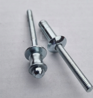 Montážne oceľové nity 6,4x12 mm hrubé priemyselné