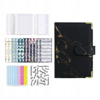 Kožený notebook A6 Pu Money Black