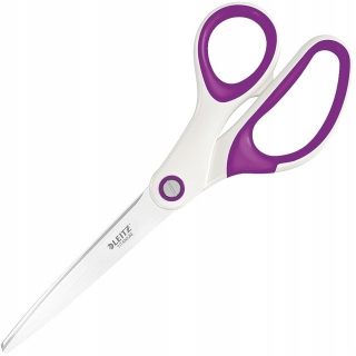 Nožnice kancelárske - LEITZ nožnice 20,5cm titánové bielo-fialové