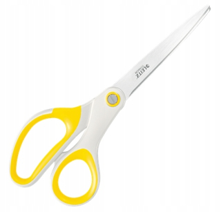 Nožnice kancelárske - Leitz nožnice 20,5 cm titán biele a žlté
