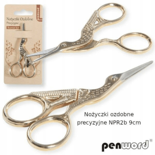 Nožnice kancelárske - Presné dekoratívne nožnice NPR2B 9cm pľuzgiere P12