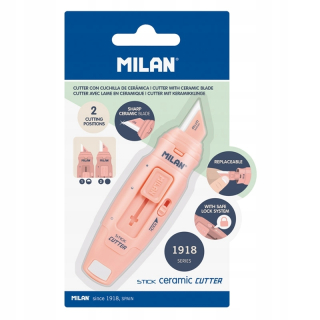 Nože na papier - Keramický nôž Milan Stick 1918 Pink na pľuzgieri