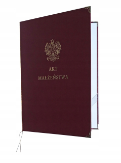 Pokrytie väzby za prémiový sobášny list Bordo 1x