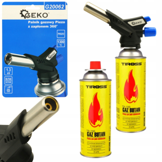 Zvárací horák - Plynový horák na spájkovanie LutLamp piezo + 2x plyn