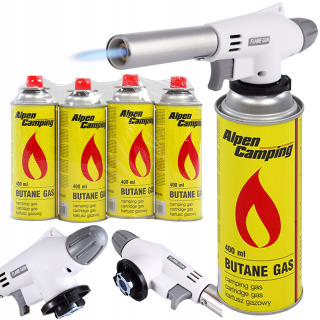 Zvárací horák - LUTLAMPA GAS Burner Auto -zapłon + 4 kartouches