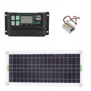 Batéria solárneho panela 30 W 12V až 220 V regulátor