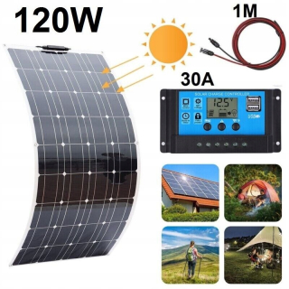 SOLÁRNY PANEL SOLÁRNA BATÉRIA 120W 18 FLEXIBIL
