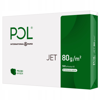 KOPÍROVACÍ PAPIER A3 80g POLJET POL JET WHITE TRIEDA A