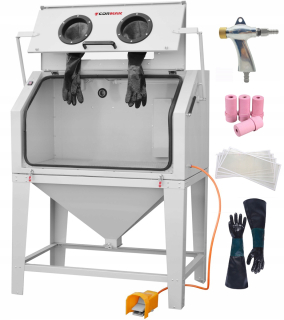 Pieskovačka - Horný otvor v kabíne Sandblaster 450 l + dýzy