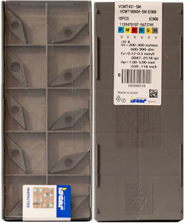 KARBIDOVÁ VLOŽKA VCMT160404 SM IC908 ISCAR 10 ks.