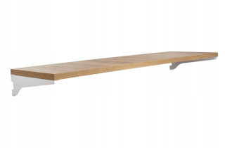 Poličky 120x30cm+ Biele držiaky Szyna Universal A1