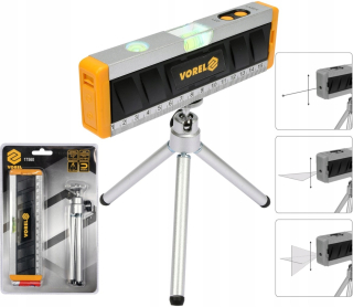 Vodováha - Laserová úroveň mini statív 170 mm Vorel 17560