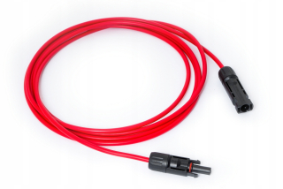 Kábel slnečného kábla 4 mm² typu MC4 červená