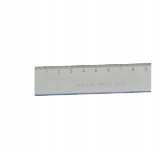 Pravítko uholník - TUHÁ REZNÁ MIERA S MERNÍKOU 500x25x5 mm Trieda II