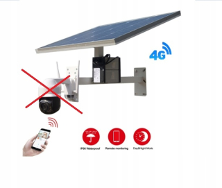 Solárny panel s batériou pre monitorovacie fotoaparáty GSM