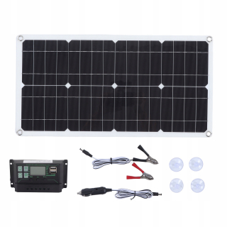 Solárny solárny panel sada 20W+50A regulátor