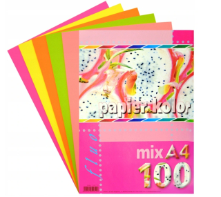 Farebný papier fotokopy a4 100 archa 80 g fluo mix