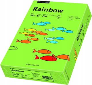 Farebný papier Rainbow A4 160G 250k zelená (R76)