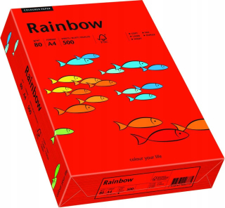 Fotokopia Rainbow A4 80g/m2 500 Ark červená