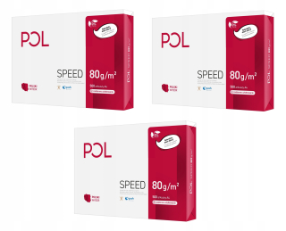 Biely kopírovací papier pre tlačiareň PolSpeed A4 80 3 PCS