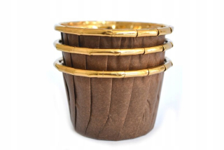 Cupcake Brown and Gold Muffins 50 ks