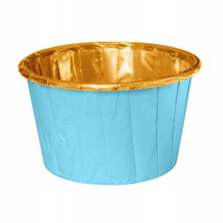 Muffiny s modrou zlatou 50x40 muffiny 50 ks