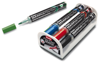 Magnetická tabuľa - Pentel Maxiflo MWL5S 4 značky a špongia pre dosku