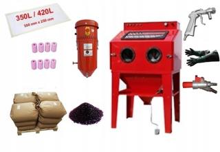 Pieskovačka - Cabbind Sandblaster 350L + Corund Abrazívny 200 kg