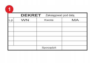 Kancelárska pečiatka - Pečiatka DEKRETACIA - AUTORIZÁCIA - PRE ÚČTOVNÍKA