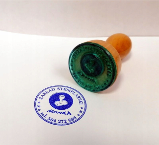 Kancelárska pečiatka - Pečiatka drevená pečiatka r50mm logo váš text