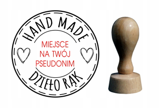 Kancelárska pečiatka - Pečiatka R60 mm ručne vyrobená ručne vyrobená