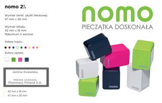 Kancelárska pečiatka - Flash Stamp - Nomo 2 1/2 - 42x16 mm