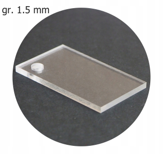 Plexiskla Transparentná formulár 1,5 mm formulár 50x30cm