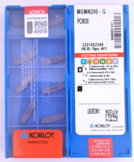 MGMN 200 PC9030 KORLOY ZERNÍ OCE